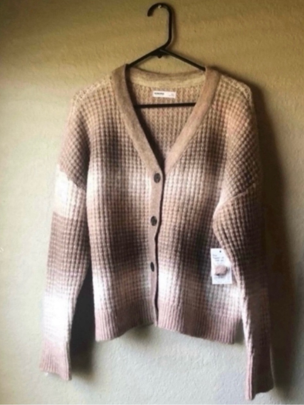 New Sonoma Sweater Brown Tan Beige Striped Button Down Soft Cardigan Women’s XXL